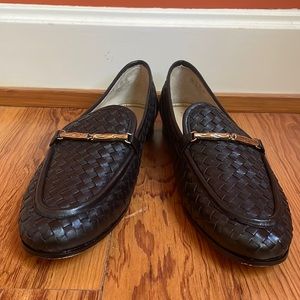 J.McLaughlin Black Basket Weave Loafer size 9.5